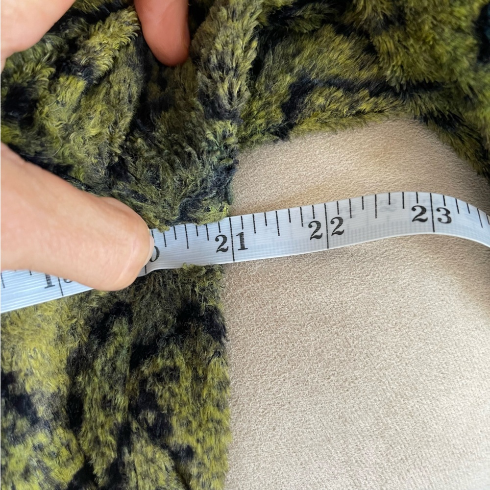 Versace Jeans Couture Olive Snake Print Faux Fur Coat - Picture 6 of 10